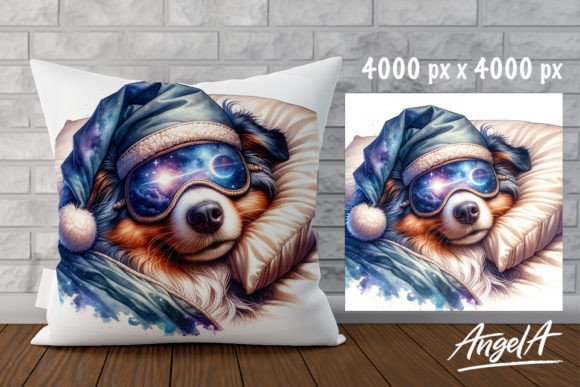 Adorable Sleeping Dog Illustration for Cozy Designs