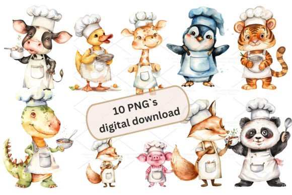 Animal Cook Clipart: Creative Uses for This Charming Set