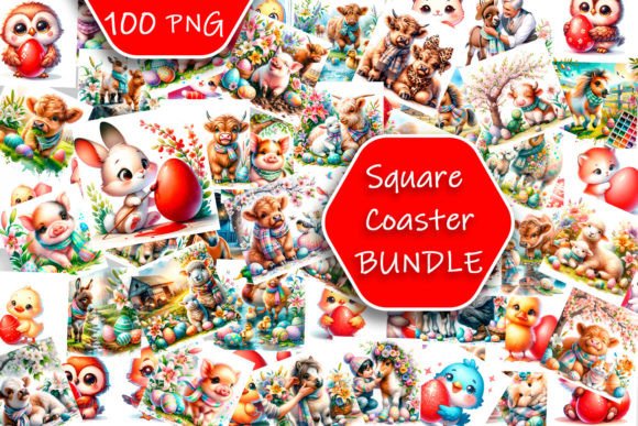 Animal Easter Square Coaster Sublimation: A Fresh Take on Holiday Decor