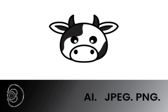Black and White Animal Cow Head: A Bold Graphic for Modern Projects