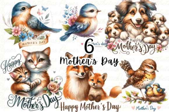 Celebrate Mother's Day with Adorable Animal Clipart