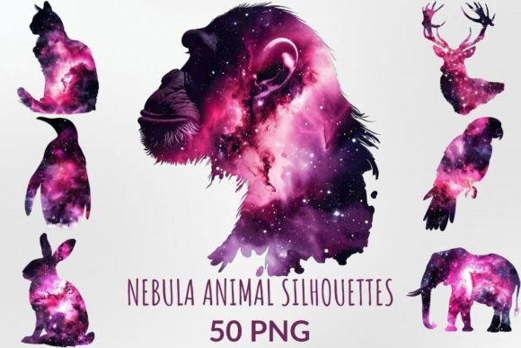 Cosmic Creatures: A Guide to Watercolor Nebula Animal Silhouettes