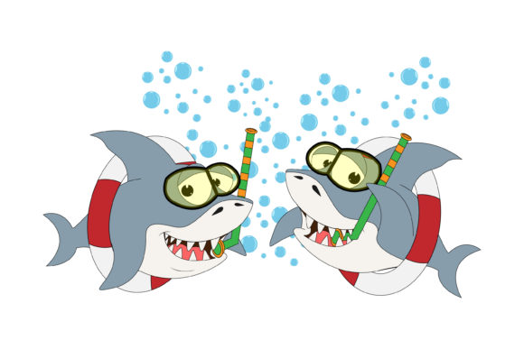 Cute Shark Animal Cartoon: A Playful Typeface for Modern Brands