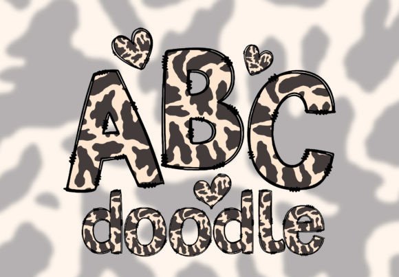 Doodle Letters Animal Print PNG: A Playful Alphabet for Creative Designs