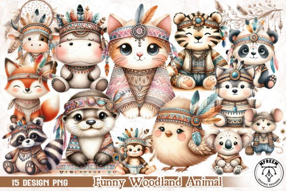 Enchant Your Projects with Funny Woodland Animal Clipart PNG