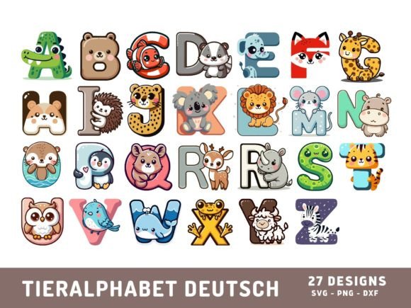 Exploring the German Childer Animal Alphabet SVG