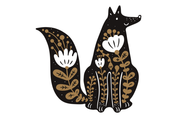 Nordic Fox: The Folklore Animal in Tribal Style