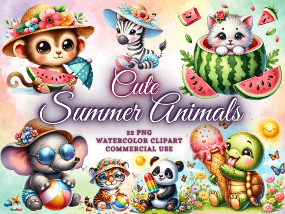 Sunshine in Pixels: Unlocking Creativity with Summer Animals Clipart