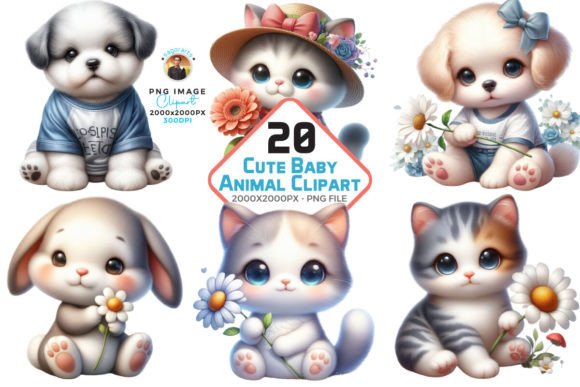 Unleash Charm: Using Cute Baby Animal Sublimation Clipart