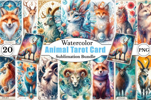 Unveiling the Charm of Watercolor Animal Tarot Card PNG Clipart