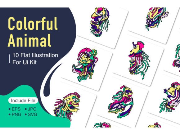 Vibrant Colorful Animal Abstract: Unleashing Dynamic Brand Energy