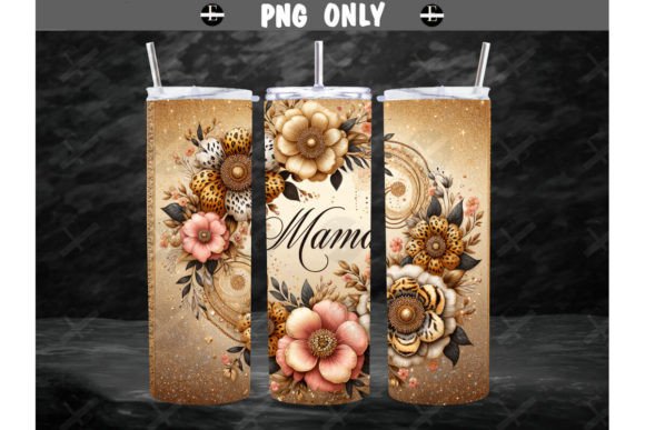 Wildly Elegant: The Mama Floraltumbler Wrap Animal Print PNG