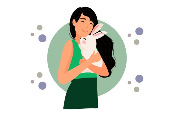 Women Character with Animal: Versatile Design Assets